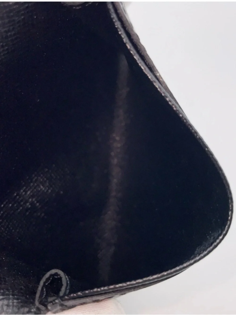 Auth Louis Vuitton Black Epi Noir Envelope Carte de Visite